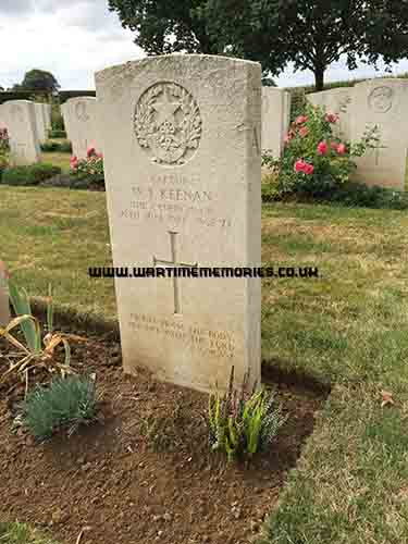 Headstone - British War Cemetery - Cheux, France